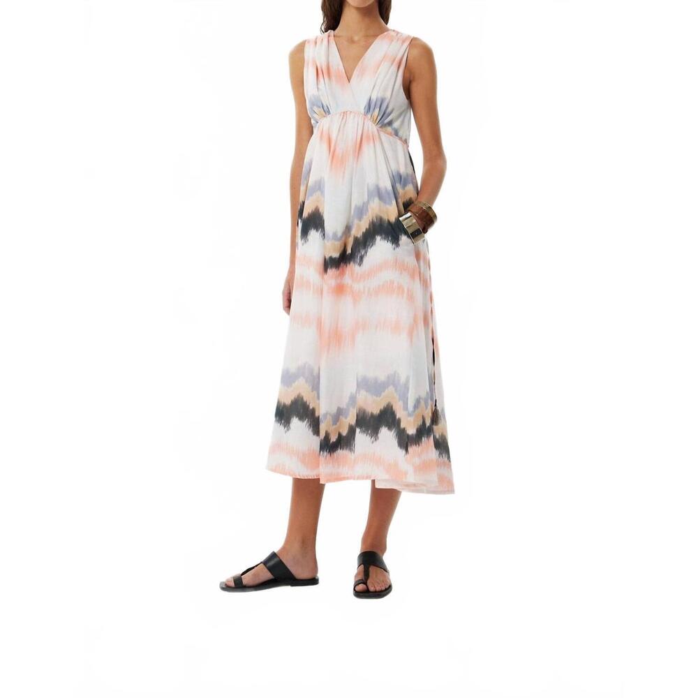 NEW MARIA CHER carranza maren midi dress in pastel hue